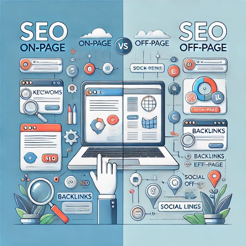 differenza tra off page e on page seo